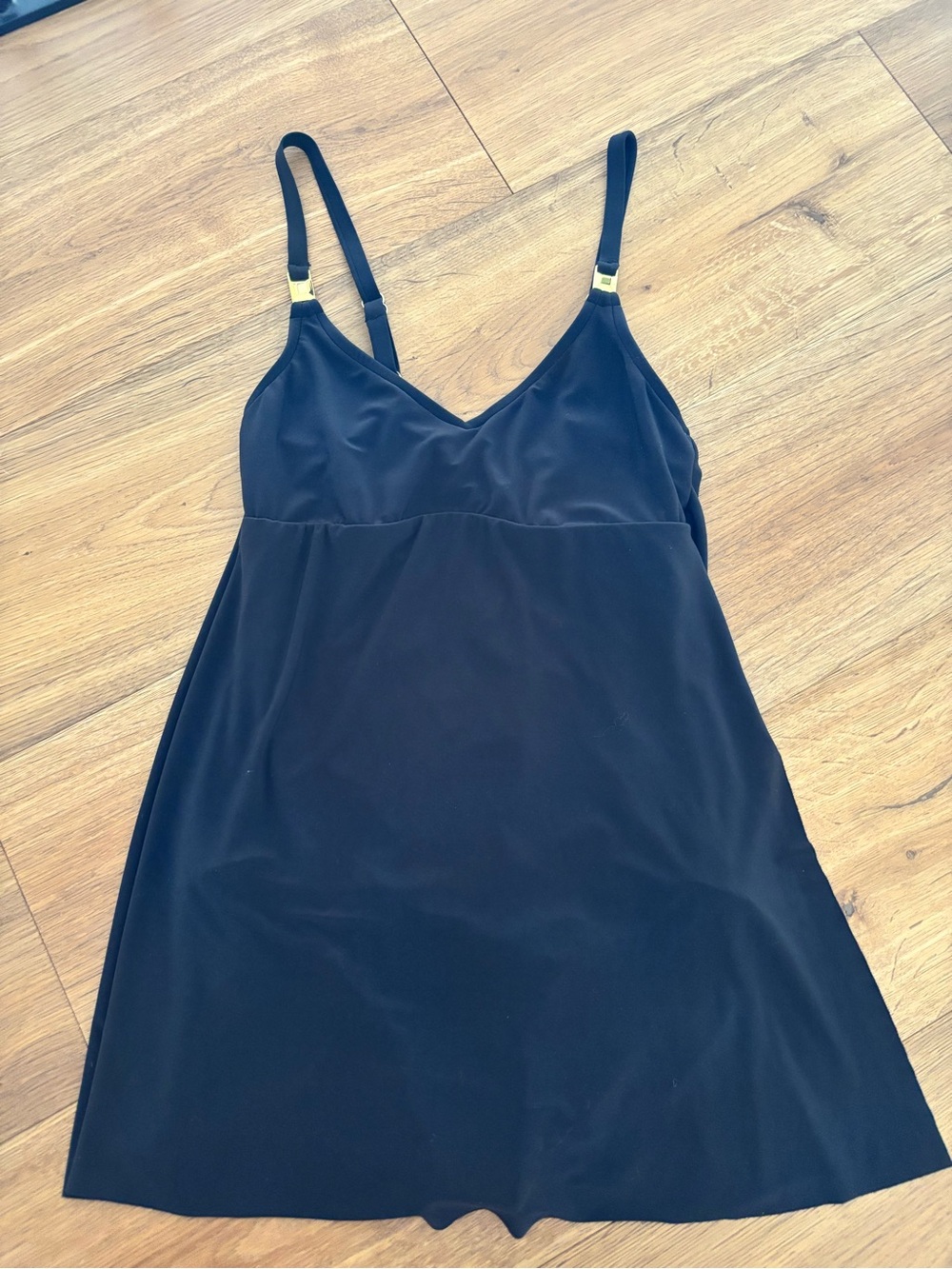 Black Swim Dress with Adjustable Straps - Women Intimates